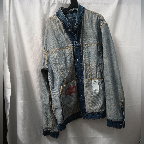 Levi’s Denim 4 Pocket Chore Jean Trucker Jacket Men’s Size XXLarge - Picture 3 of 16